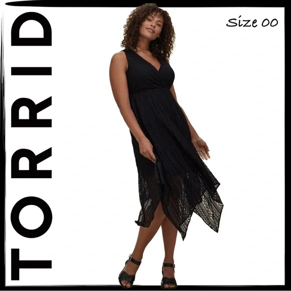 TORRID: Black Lace Geo Skater Dress TORRID: Black Lace Geo Skater Dress